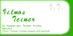 vilmos teimer business card